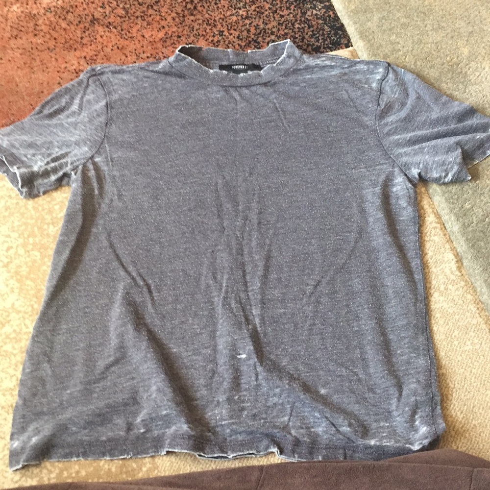 Distressed Grey Forever21 Shirt